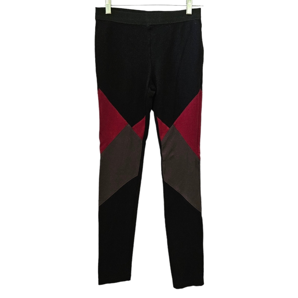 BCBGMAXAZRIA Leggings Womens S Colorblock NWOT Geometric Jude Ponte Streetwear‎